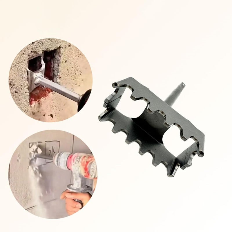 Steel Square Hole Punch for Electrical Box Outlet Cutter Drill Attachment - Image 5