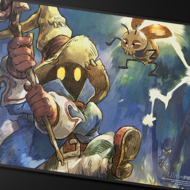 Ultra PRO - Final Fantasy x Universes Beyond Vivi, Stray Black Mage Black Stitched Playmat for Magic: The Gathering | Card Game Playmat, Final Fantasy Collectibles, Desk Mat Mousepad - Image 3
