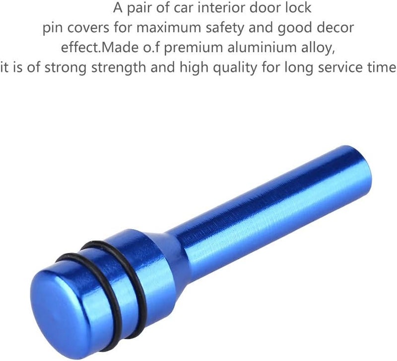 woobles Door Lock Knob, 2Pcs Aluminum Alloy Universal Car Truck Interior Door Lock Knob Pull Pin Covers - Image 1