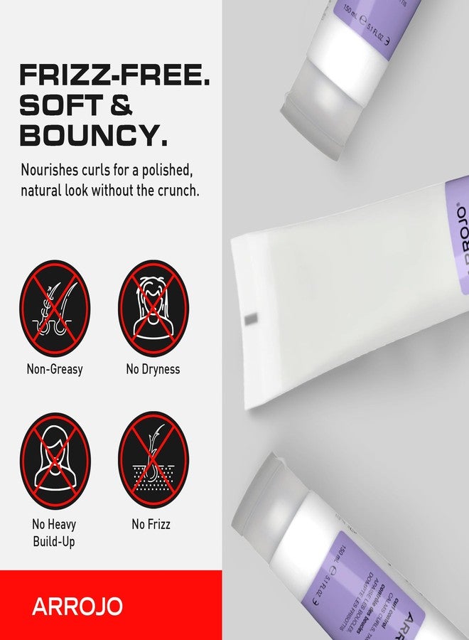 ARROJO Curl Control Curly Hair Gel - Curly Hair Products For Unruly Curls - Sulfate Free Curl Gel W/Vitamin B5 - Hair Gel For Curly Hair To Calm & Control - Anti Frizz Hair Products (5.1 Oz) - Image 3