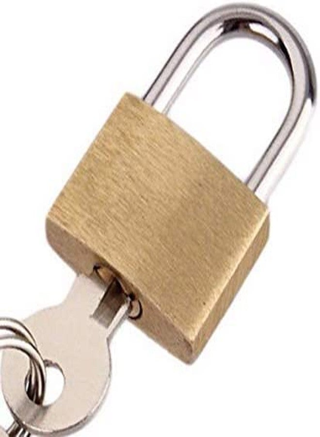 Bekner Mini Locks with Keys,Keyed Padlocks,Solid Brass Lock,Small Metal Padlock for Luggage,Backpacks, Jewelry Box, Gym Bags (Gold) (2) - Image 3