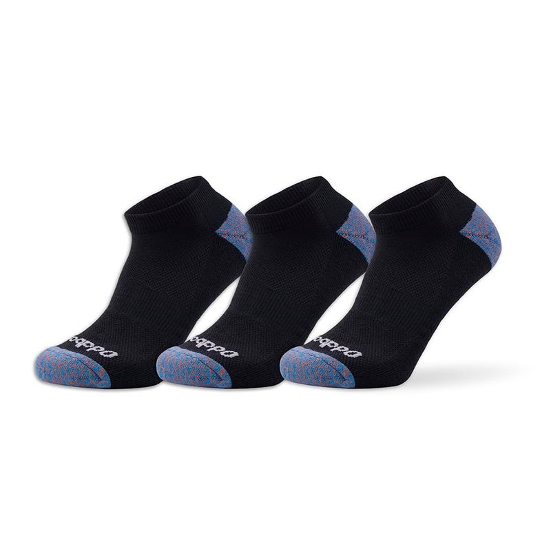 Oddball Men's Performance No-Show Socks – XXL Size 15–18 – 3-Pack Coolmax Padded Athletic Socks for Big Feet Comfort, Black - Image 4