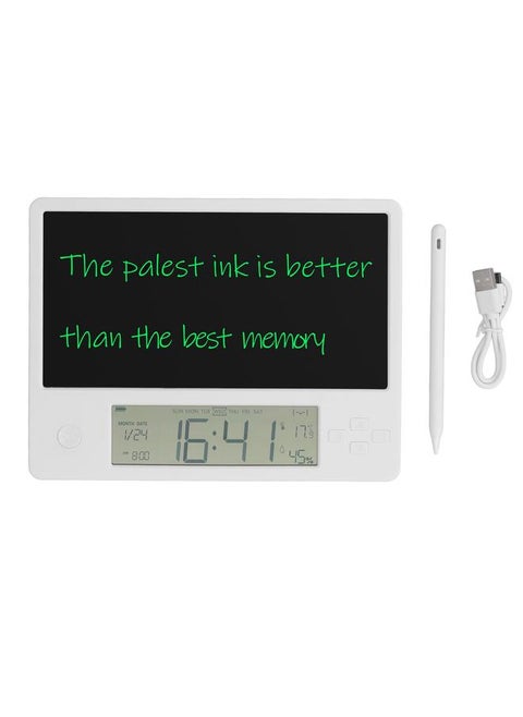 Electronic Calendar with Notepad LCD Handwriting Board Digital Date Clock Writing Pad for Home and Office
