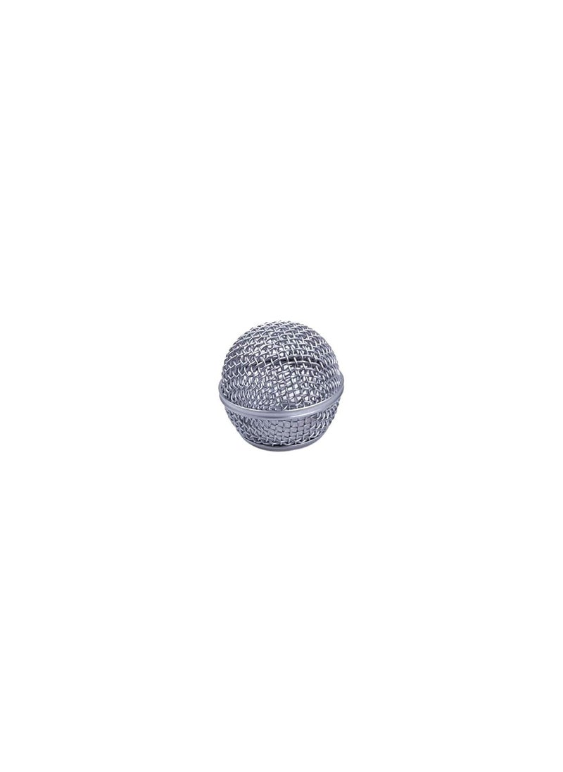 GGOOT Replacement Mic Grille Microphone Mesh Ball Head For SHURE SM58 BETA58 - Sliver  - Image 1