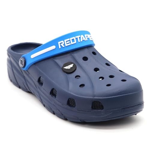 Red Tape Designer Comfortable Clogs, Sandals With Adjustable Back Strap For Men Navy Blue - 8 Uk - Image 1