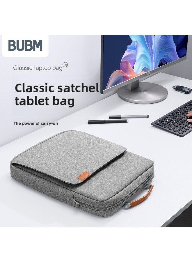 Bubm Solid Color Wear-resistant Suitable For IPad Bag Lightweight Portable Shoulder Crossbody Portable 13-inch Tablet Computer Bag-Color:Black-Size:11inch - Image 2
