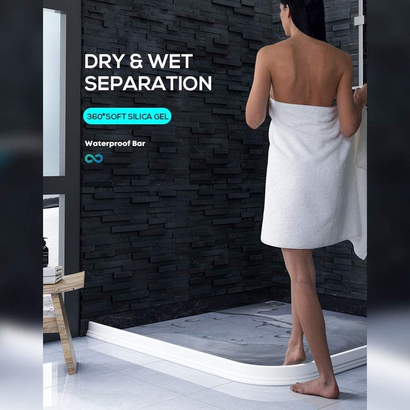 HiNa 3ft5ft6ft8ft10ft Collapsible Shower Threshold Water Watei Barrier for Shower and Water Stopper Keeps Water Inside Water Threshold for Wet and Dry Separation 5ft - Image 3