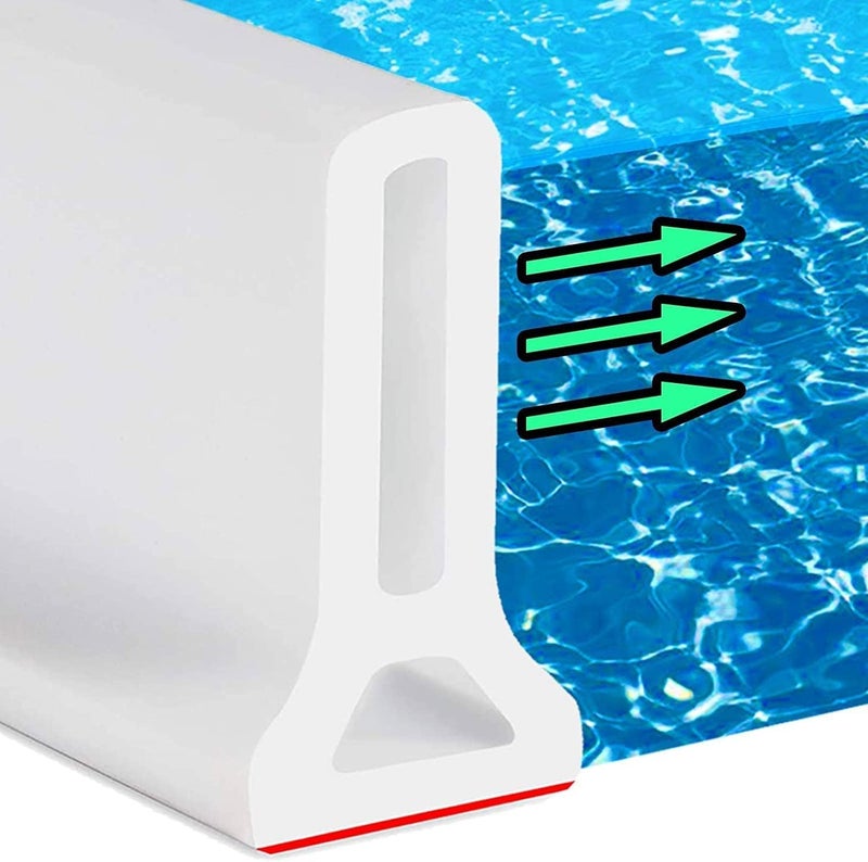 HiNa 3ft5ft6ft8ft10ft Collapsible Shower Threshold Water Watei Barrier for Shower and Water Stopper Keeps Water Inside Water Threshold for Wet and Dry Separation 5ft - Image 1