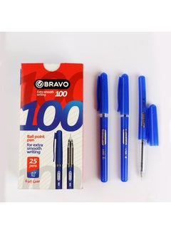 BALLPOINT PEN BRAVO 0.7 MM BLUE MODEL 100 - 25pcs