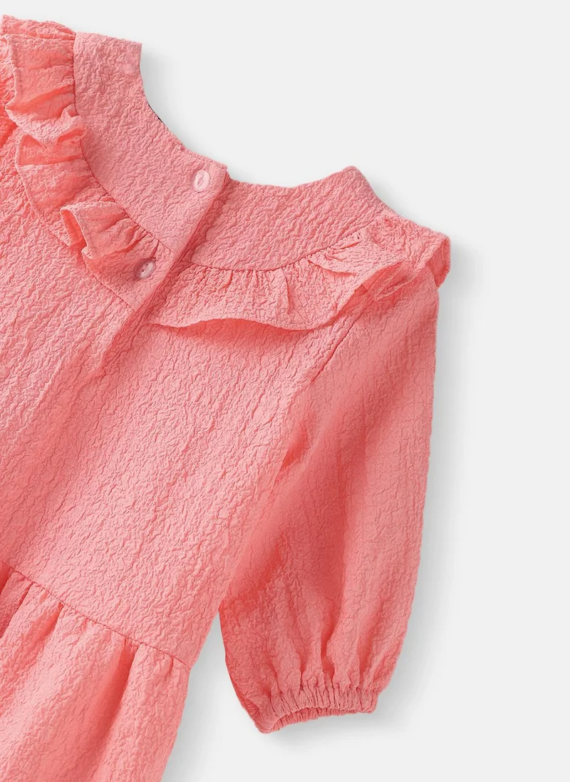 Nautinati Ruffled Textured Dress