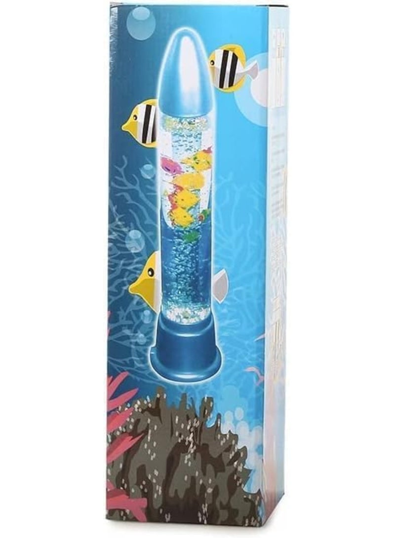ELTRAZONE Aqua Bubble Tube Fish Lamp – 19" LED Color-Changing Rocket-Shaped Glass Lamp, Artificial Aquarium with Colorful Fish - Image 4
