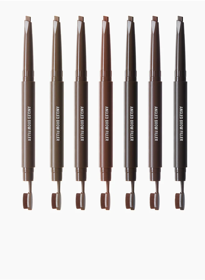 اتش اند ام Angled Brow Filler Retractable Angled Eyebrow Pencil With Paddle Brush