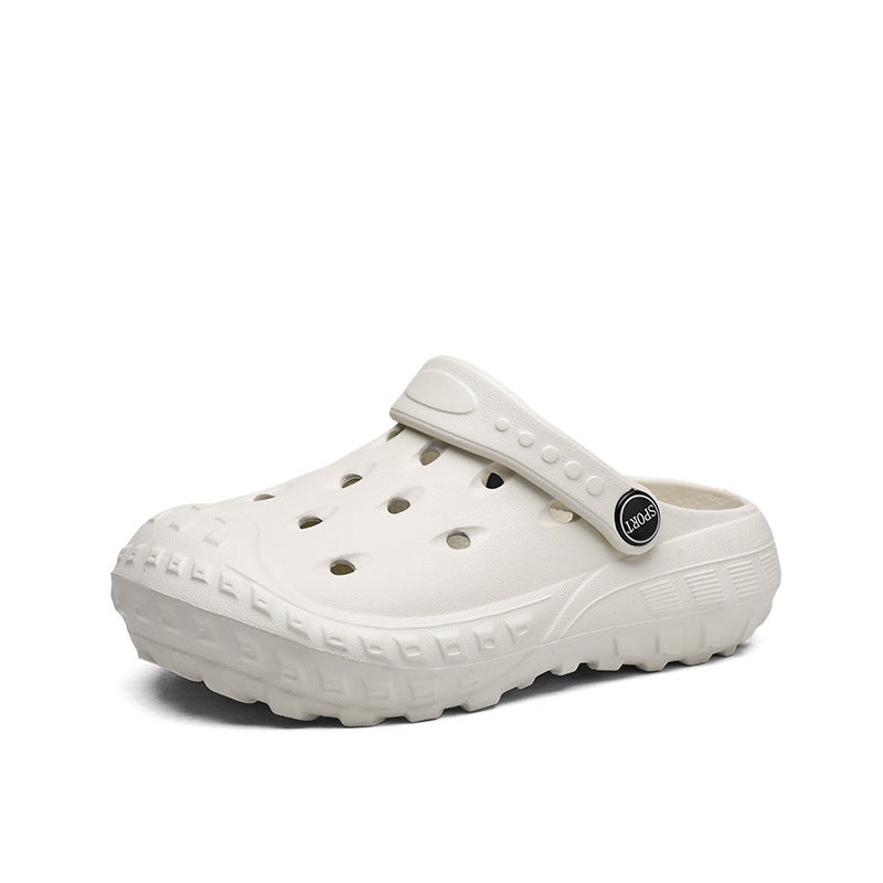 Boys And Girls Beach Sandals Summer All-Match Soft-Soled Baby'S Cave Shoes Children'S Stomp-Feeling Solid Color Baotou Slippers - Image 1