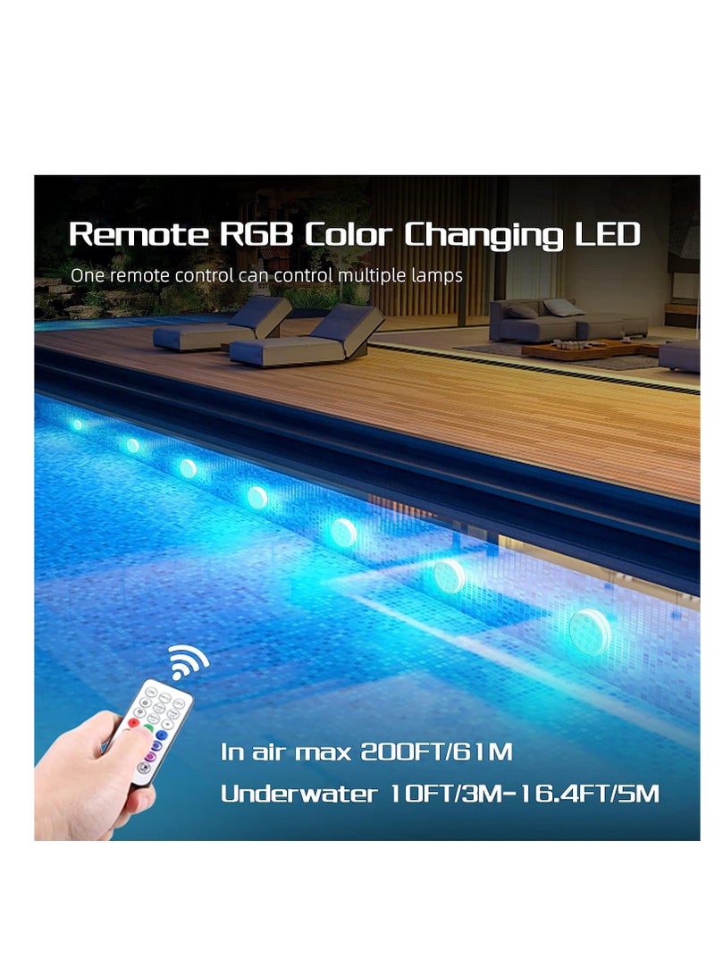 Submersible Pool Lights, Rechargeable Light with Remote, IP68 Waterproof LED Floating Lights 16 Color Changing, for Above Ground Inground Pools, Party, Bathtubs Decor, 1 Pcs - Image 5