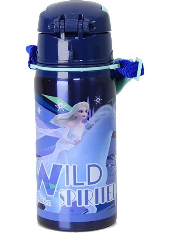 Disney FROZEN Girls' Steel Water Bottle 500ML 1 Piece Elsa Steel Water Bottle 1 Piece Licensed School Water Bottle  - Image 2