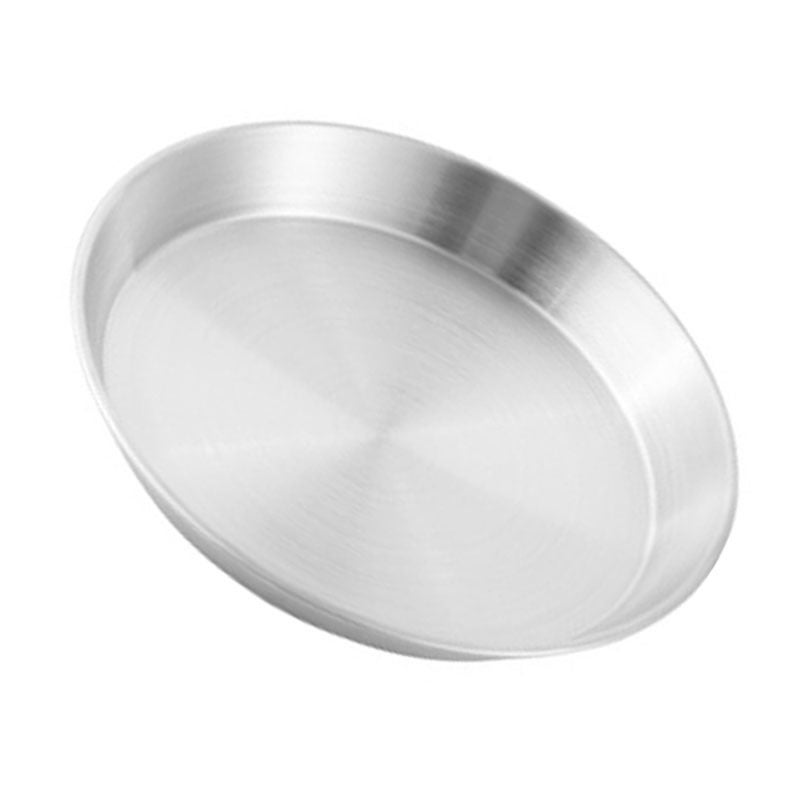 Stainless Steel Tray Round 1 Premium Erosion Resistant Heat Resistant - Sturdy Reusable Metal Dinner Plate for Home Kitchen Cooking Frying Baking - Image 4