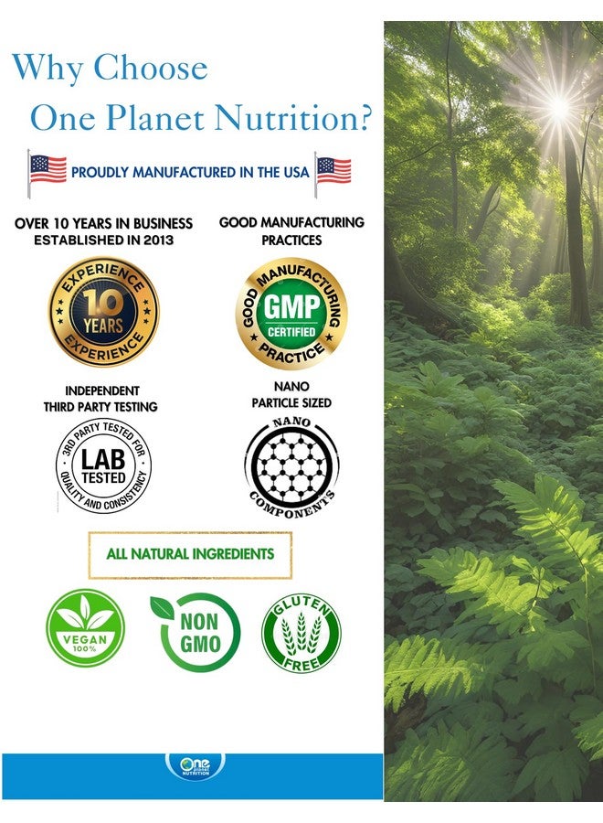 One Planet Nutrition Nano Holy Basil 500 mg Veggie Capsules (120 Servings), Ocimum Sanctum Extract, Nano for Enhanced Absorption, Supports Stress Balance and Immune Health, Non-GMO, Vegan, Gluten-Free - Image 5