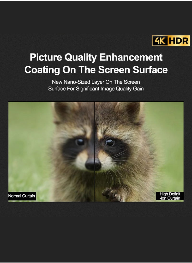FlashHawk - 100 inch 16:9 Portable Projection Screen with 2 Tripod Stands for Outdoor and Indoor Home Theater - Image 1