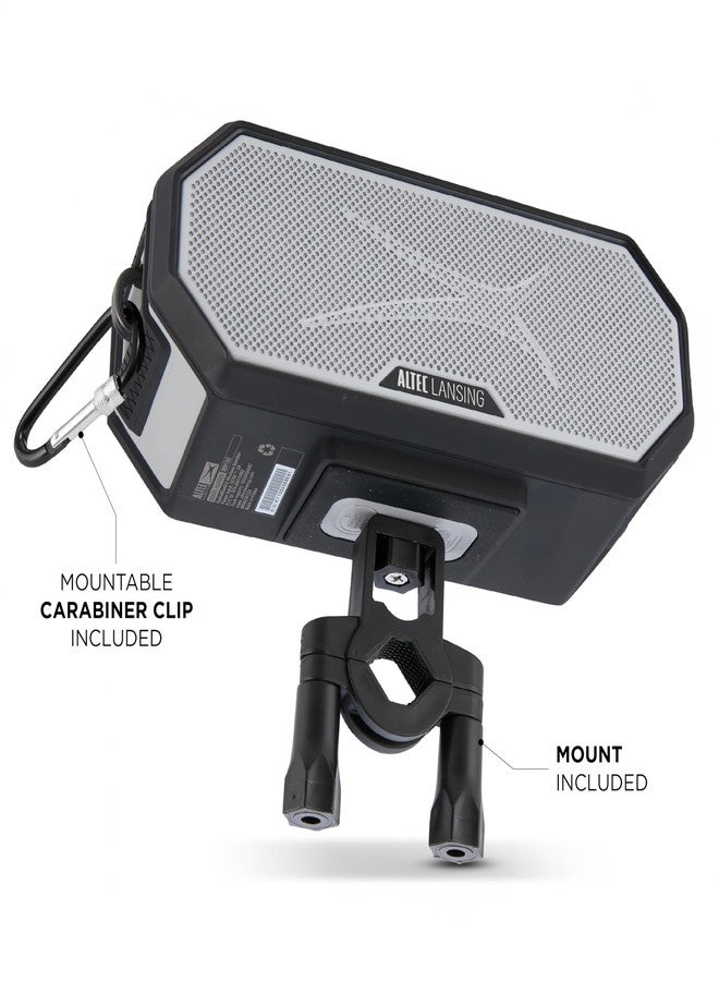 ألتك لانسينج مكبر صوت بلوتوث محمول من Altec Lansing - طراز HYDRABLAST 2.0، مقاوم للماء بمعيار IP67، طاقة خرج 20 واط، مكبر صوت بلوتوث مغناطيسي (Raiders) - Image 5