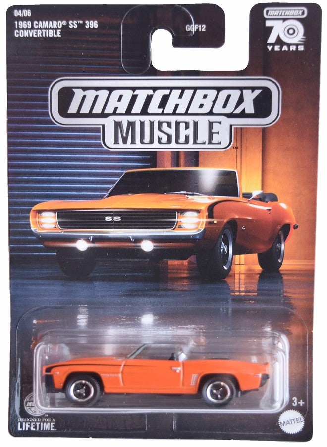 Matchbox 1969 Camaro SS 396 Convertible, Orange 4/6