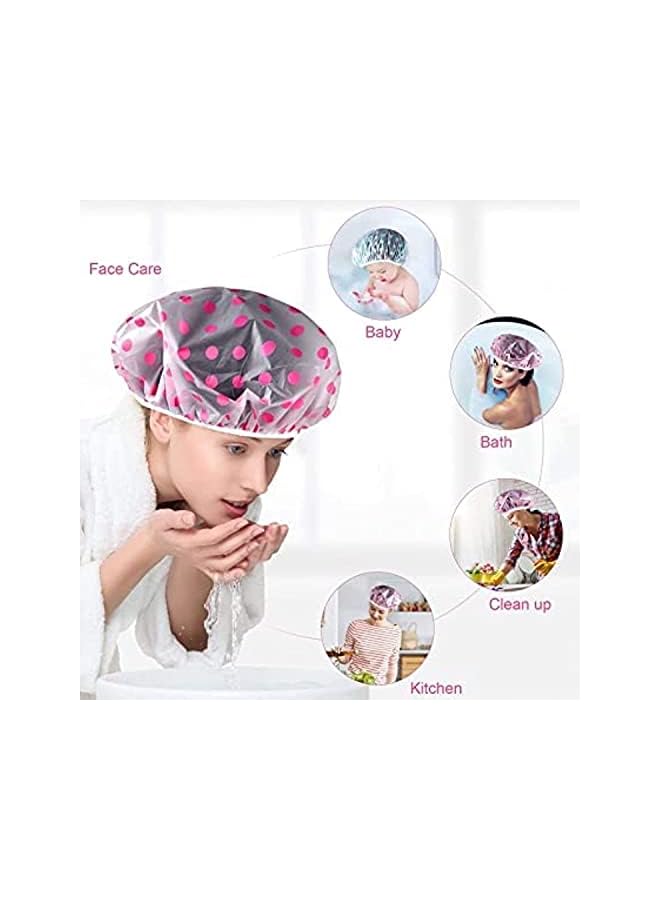 Zaboon Cap Waterproof For Women Ladies Reusable Bath Cap Hair Bonnet For Women Random Design And Color - Image 2