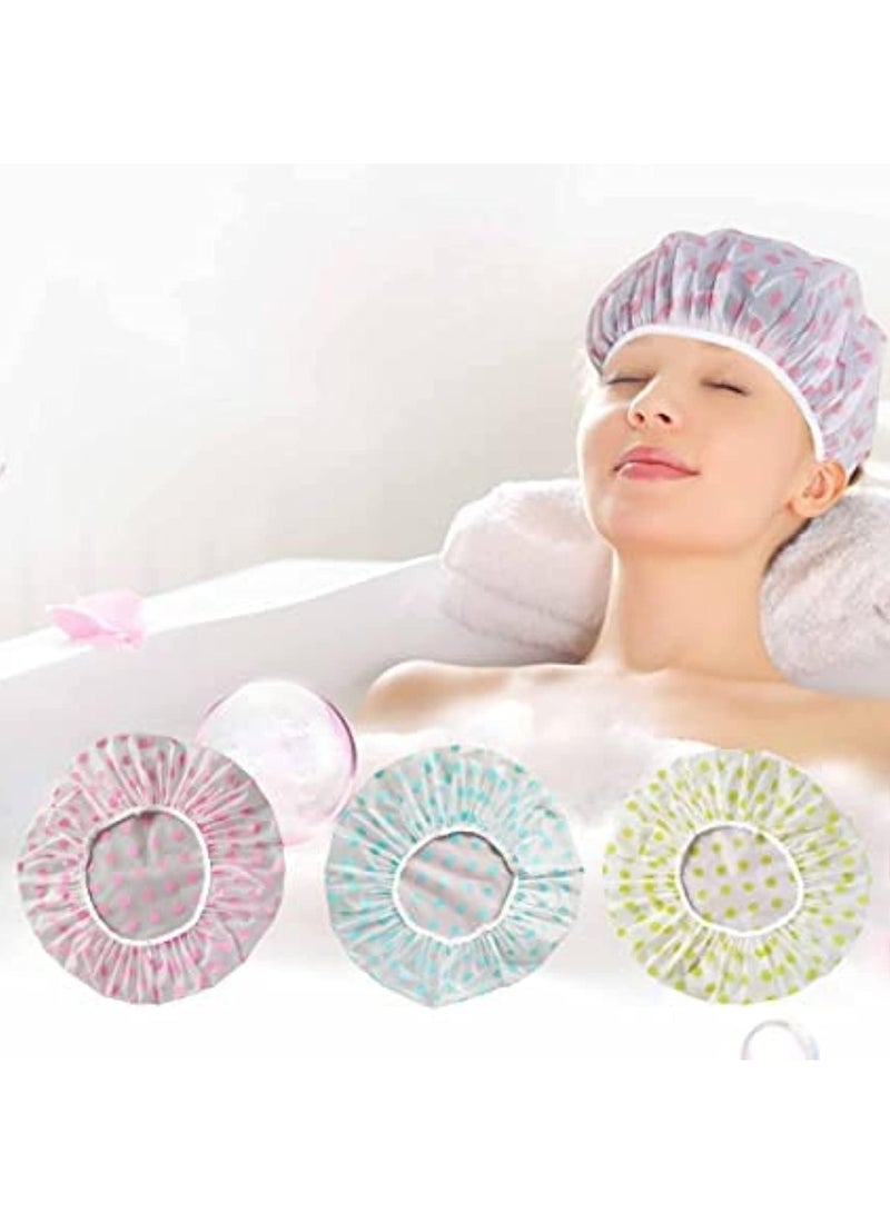 Zaboon Cap Waterproof For Women Ladies Reusable Bath Cap Hair Bonnet For Women Random Design And Color - Image 1