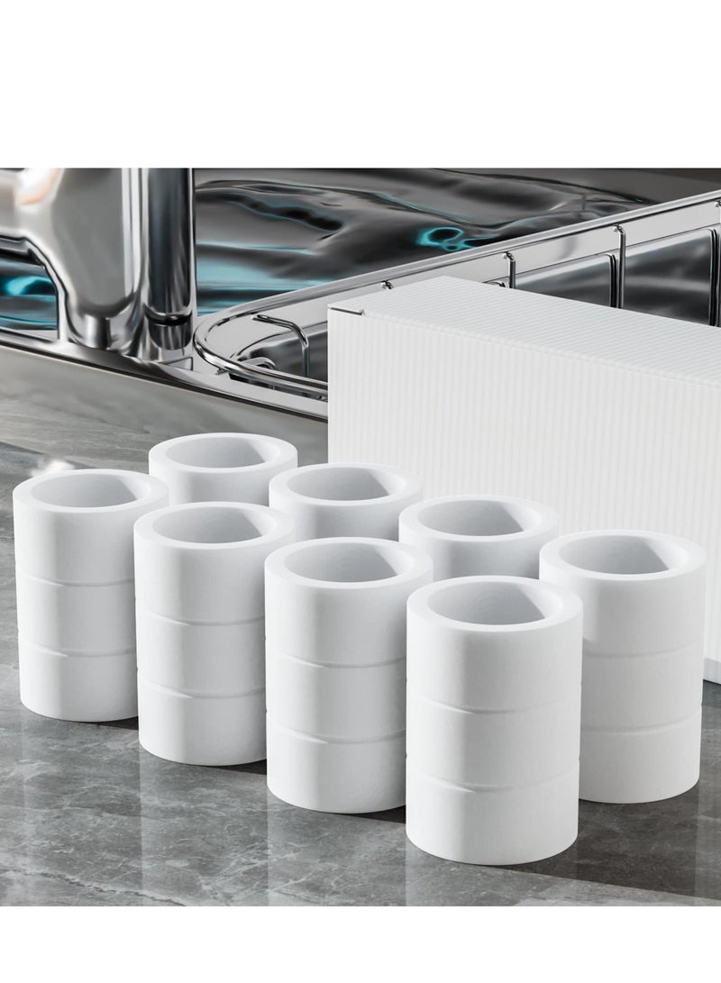 8 Pcs Faucet Filter Purifier Replacement for Kitchen Sink/Bathroom Sink PP Cotton Filter for Faucet Extender Strong Filter Improve Water Conditions Removes Chlorine Fluoride Heavy Metal  - Image 1