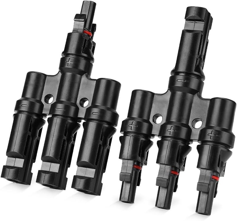 BougeRV Solar Branch Connectors 3 to 1 Y Connector for Parallel Connection Between Solar Panels (1 Pair) - Image 1