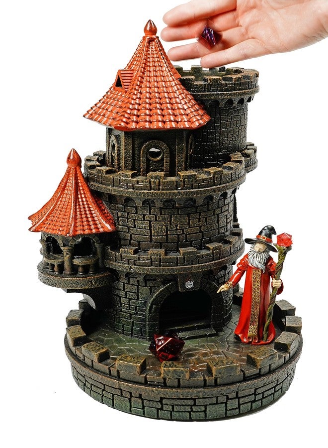 Forged Dice Co. Wizard's Castle Dice Tower - Hand Painted - Fits Dungeons and Dragons Dice - Red - Image 2