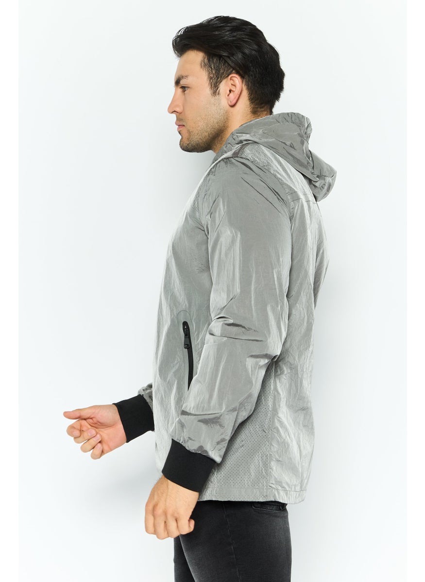 Men Plain Windbreaker Jacket, Grey - pzsku/Z839C2135A5FE859700A9Z/45/_/1737642651/6ef9fa7d-6071-4117-8ef2-3bf2b3961b9b