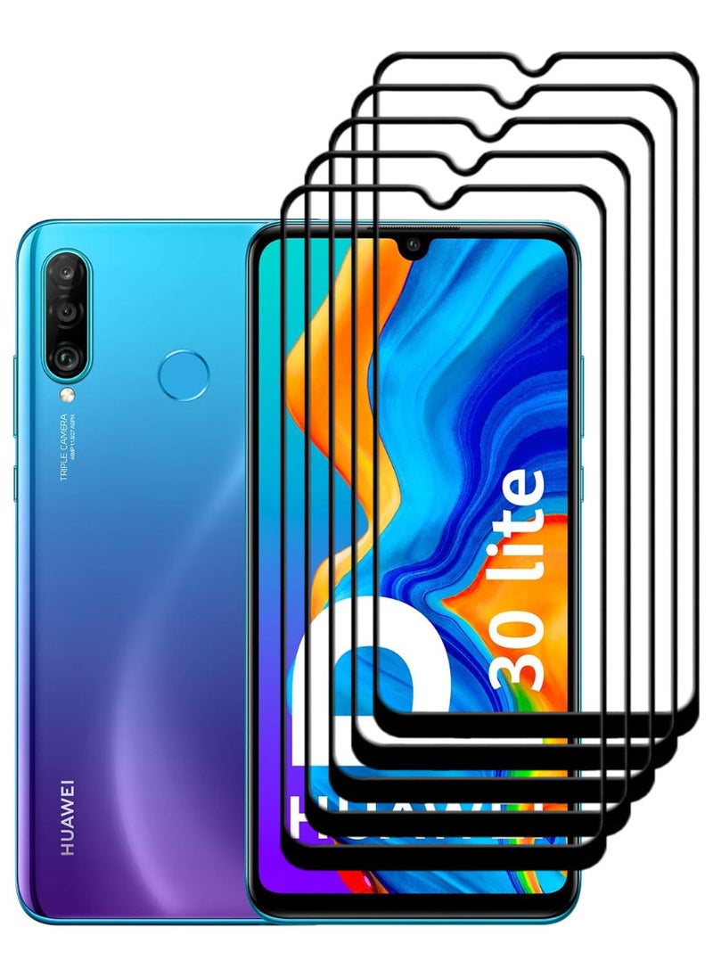 ACLIX 5 Pieces Antistatic ESD Dustproof Premium Quality High Definition Tempered Glass Screen Protector Designed For Huawei P30 lite - Image 1