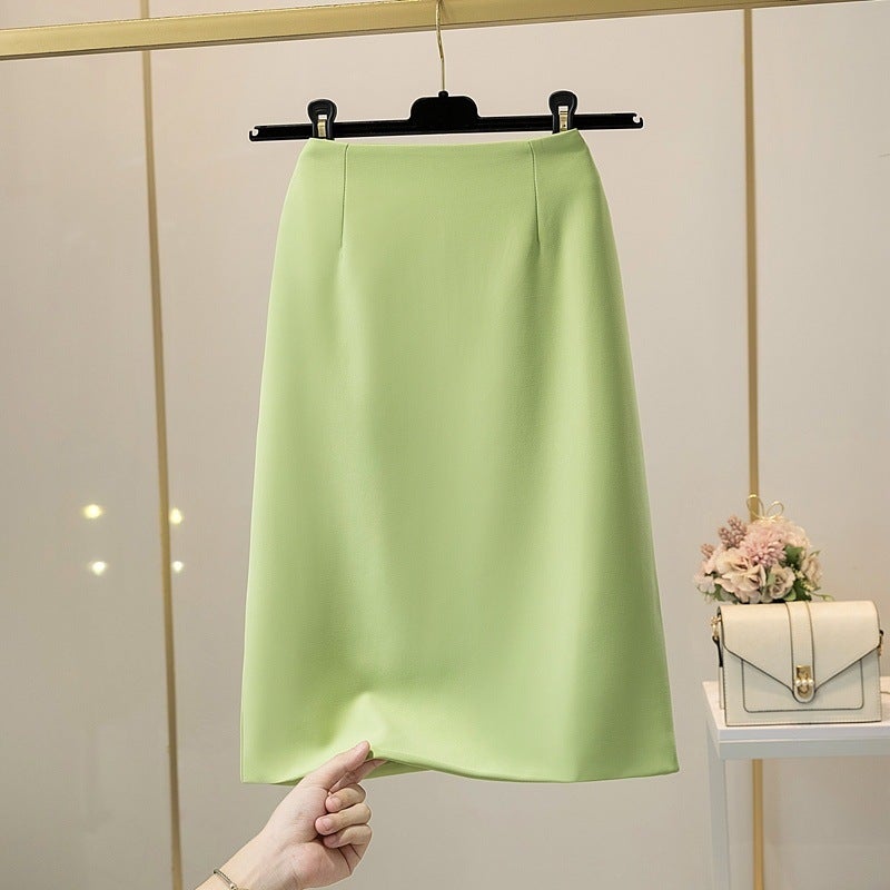 Suit Skirt Women'S Mid-Length Split Skirt Professional Work Skirt Hip One-Step Skirt Dress Dress - Image 5