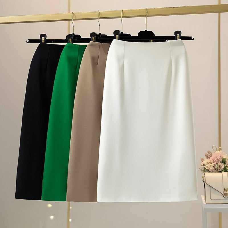 Suit Skirt Women'S Mid-Length Split Skirt Professional Work Skirt Hip One-Step Skirt Dress Dress - Image 3
