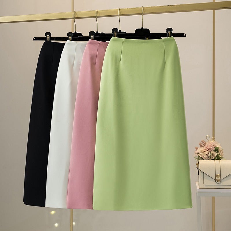 Suit Skirt Women'S Mid-Length Split Skirt Professional Work Skirt Hip One-Step Skirt Dress Dress - Image 4