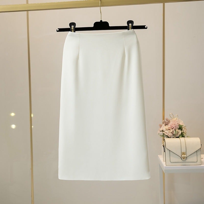 Suit Skirt Women'S Mid-Length Split Skirt Professional Work Skirt Hip One-Step Skirt Dress Dress - Image 1