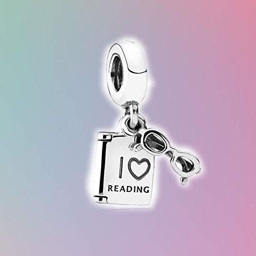 Artever 925 Sterling Silver I Love Reading Dangle Charm Beads Lucky Book Fits Pandora Bracelet Charms & European Bracelets (Book) - Image 3