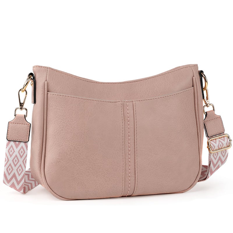 TANTOMI Crossbody Purses for Women Vegan Leather Crossbody Bags Handbags for Everyday (Pink) - Image 1