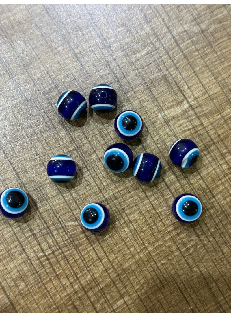 Gönülden Tasarım Heart Design 10 Pieces Glass Hole Evil Eye Bead Jewelry Beads 