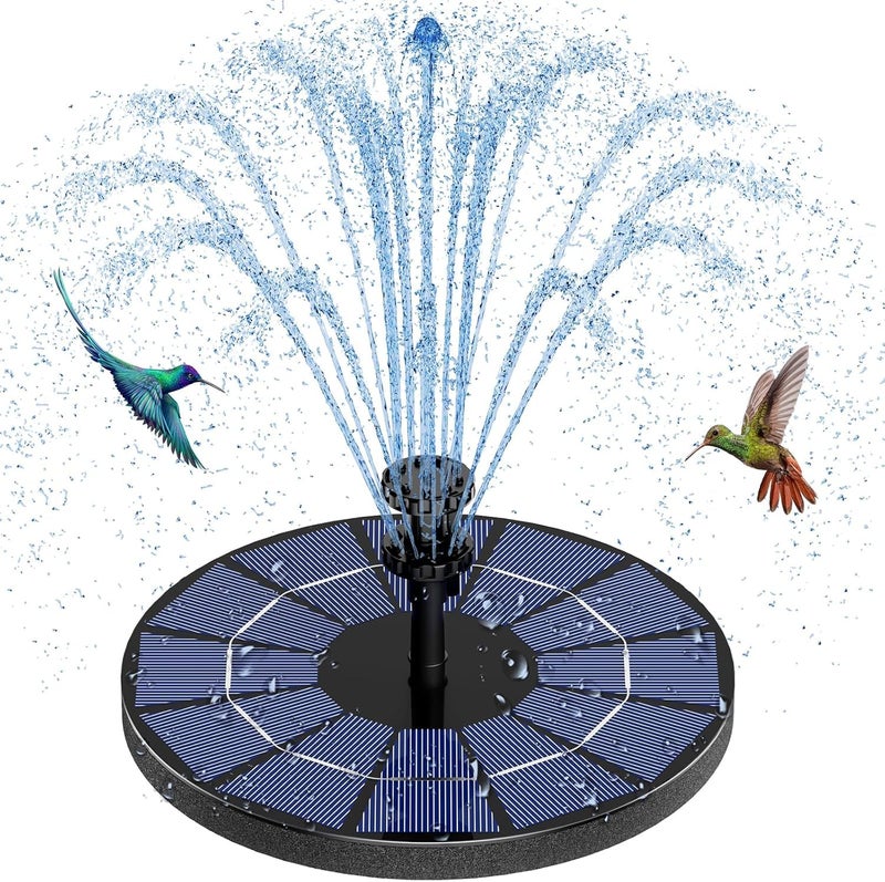 AISITIN Solar Fountain with 35 W Solar Panel Solar Fountain for Bird Bath 1500 mAh Battery 6 Effects for Pool Fish Pond Bird Bath Garden - Image 2
