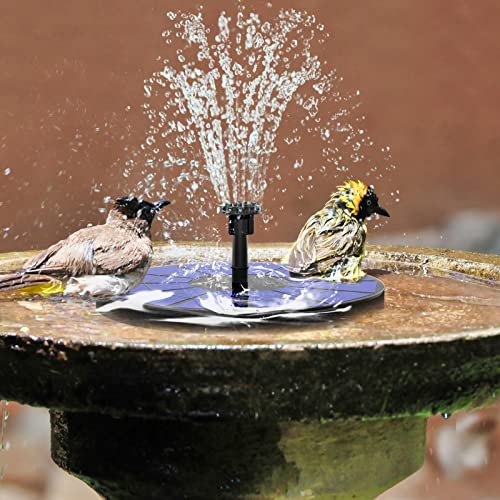AISITIN Solar Fountain with 35 W Solar Panel Solar Fountain for Bird Bath 1500 mAh Battery 6 Effects for Pool Fish Pond Bird Bath Garden - Image 3