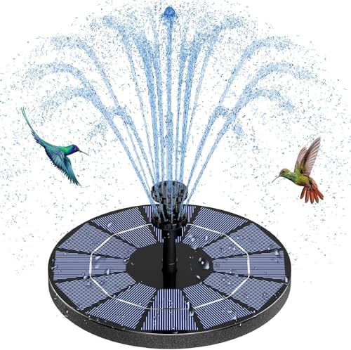 AISITIN Solar Fountain with 35 W Solar Panel Solar Fountain for Bird Bath 1500 mAh Battery 6 Effects for Pool Fish Pond Bird Bath Garden - Image 1