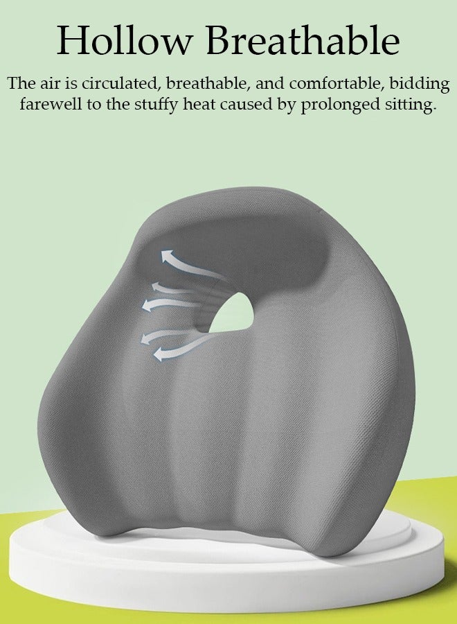 DUNISO وسادة مقعد من إسفنج الذاكرة للجلوس لفترة طويلة، وسادة كرسي لتخفيف آلام عرق النسا وأسفل الظهر، وسادة مريحة لعظم العصعص لكرسي المكتب المنزلي، مقعد السيارة، الكرسي المتحرك - Image 5