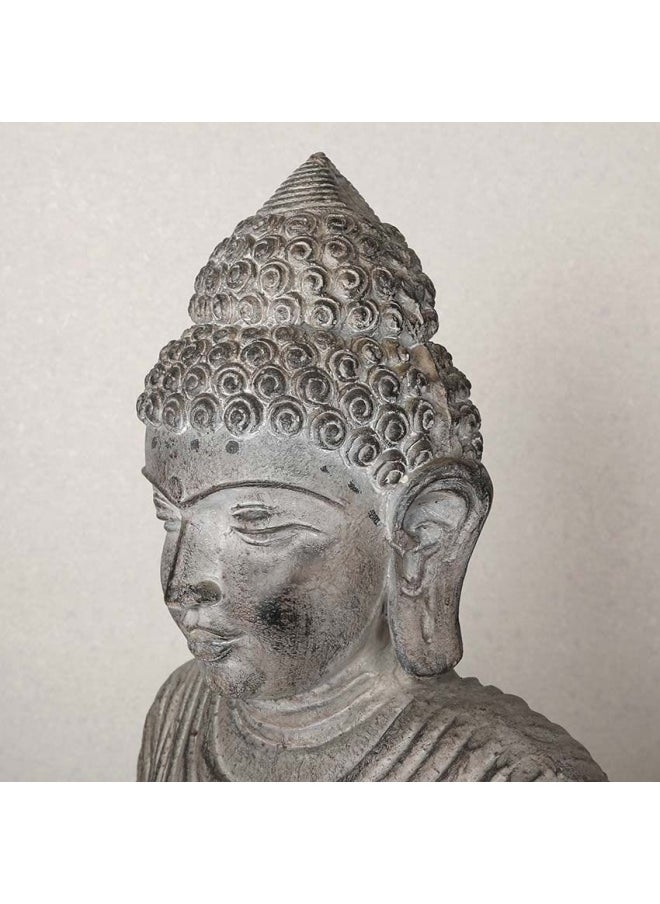homes r us - Sitting Buddha Figurine, Cream & Brown - Image 1