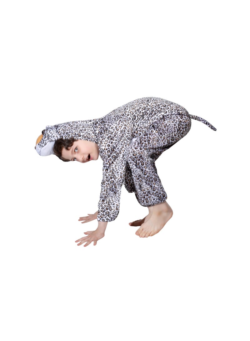 Toy Box Kids Leopard Costume Jumpsuit with Hood, Animal Fancy Dress, Party Outfit, Size L(6-7Years) - Image 3