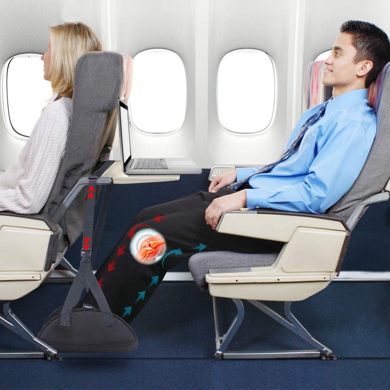 Angemay Upgraded Airplane Foot Rest (Premium Memory Foam) - Thickened Super-Size Airplane Foot Hammock to Relax Your Feet - Perfect Airplane Travel Essentials for Long Flight Plane Travel Foot Leg Rest - Image 4