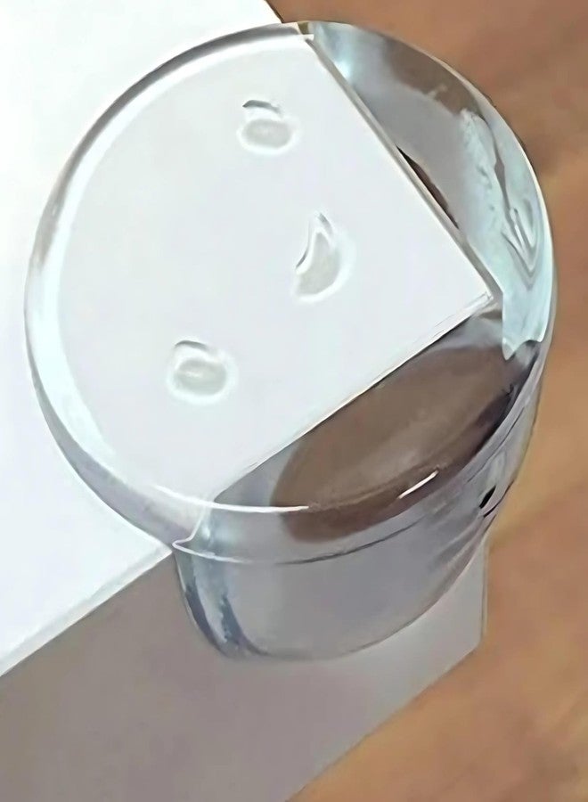 GOVAVI™ Silicone Corner Protector for Sharp Edges Table | Soft PVC Transparent Furniture Edge Angle Protection Guards for Child Safety (Smiley Round Edge Protectors)(Pack of 4) - Image 1