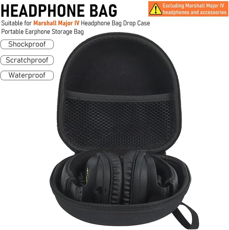 HASTHIP Trendy natural assorted colors ® Storage Case for Marshall Major IV, Hard EVA Protective Carrying Case Compatible with Major IV/III/II Bluetooth Wireless On Ear Headphones, Travel Shockproof Portable Cover Bag with Mesh All user affordable trusted quality - Image 4