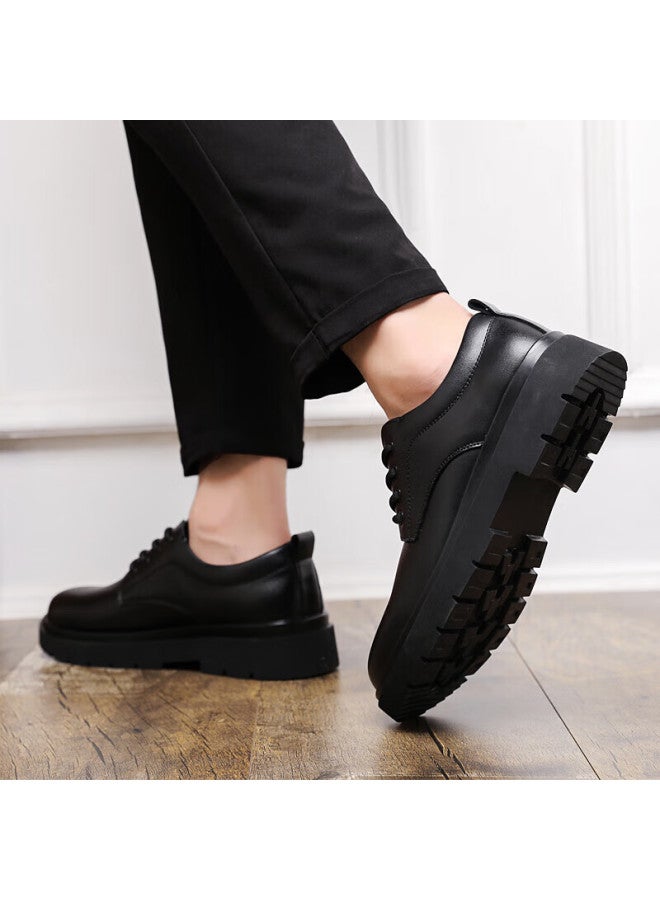 Warrior أحذية رسمية للرجال ذات نعل سميك أحذية عمل غير رسمية تناسب جميع المناسبات Wxp(Wz)-2105 باللون الأسود مقاس 39 - Image 5