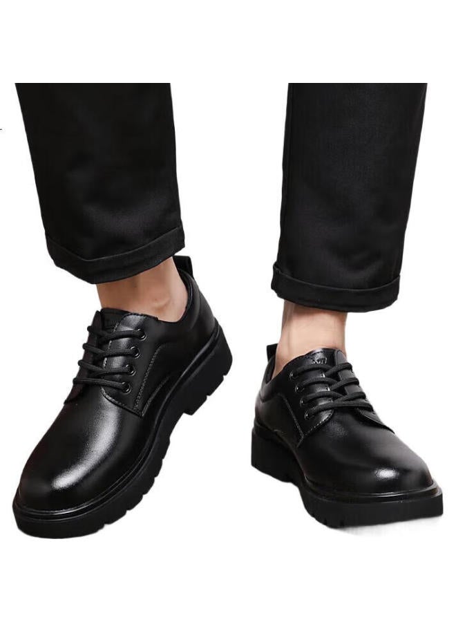 Warrior أحذية رسمية للرجال ذات نعل سميك أحذية عمل غير رسمية تناسب جميع المناسبات Wxp(Wz)-2105 باللون الأسود مقاس 39 - Image 3