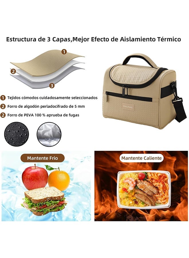 RollsTimi  Waterproof Thermal Lunch Box with Strap - Insulated Lunch Bag with Large Capacity, Anti-Leak and Easy to Clean Unisex Portable Cooler for Work/Picnic/Travel - Image 2